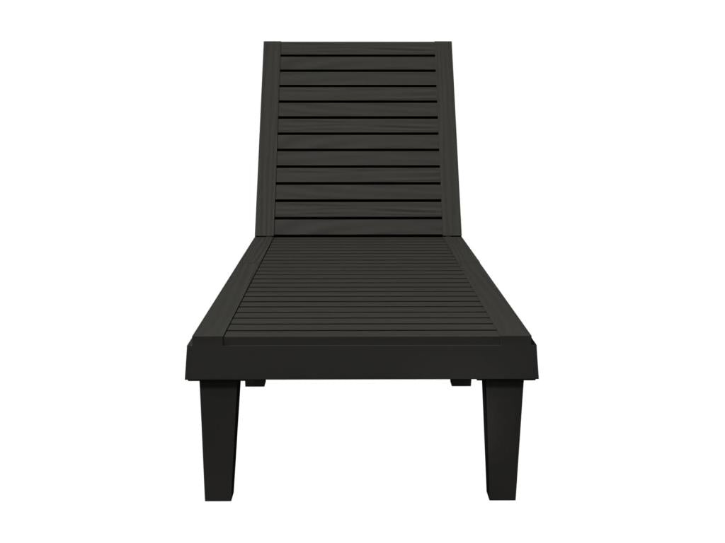 Méridienne noir 155x58x83 cm polypropylène ZORD64065