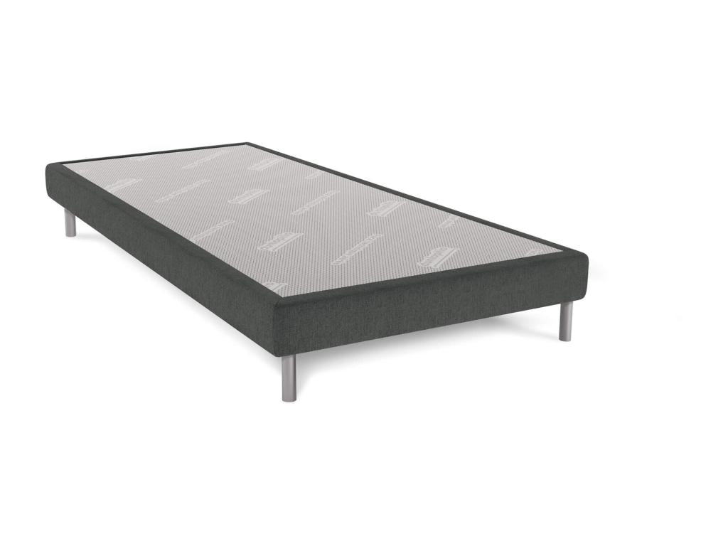 Sommier Cosymeub Bellini anthracite 15 cm avec pieds 120x190 XRHE92395