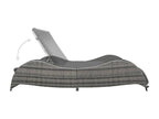 Chaise longue double avec coussin Résine tressée Anthracite KDIP11234
