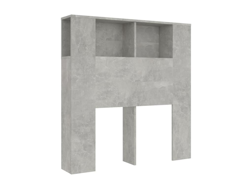 Armoire de tête de lit Gris béton 100x18.5x104.5 cm DGSJ95934