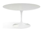 Table tulipe ronde-Plateau Blanc mat-Diamètre 150 cm-Piètement Blanc mat LQEE78136
