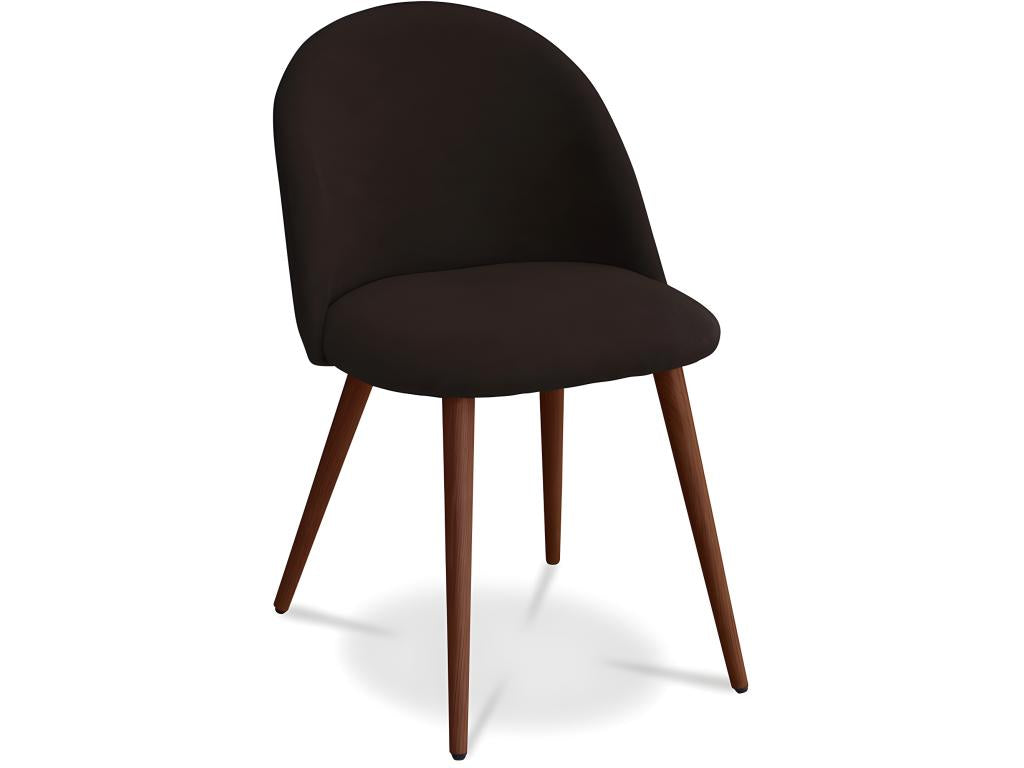 Chaise de salle à manger - Tapissée en tissu - Style scandinave - Cosymeub Marron foncé TPSS13289