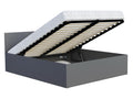 Lit coffre Paris 140x190 cm avec sommier à Cosymeub relevable Gris XVSE72492