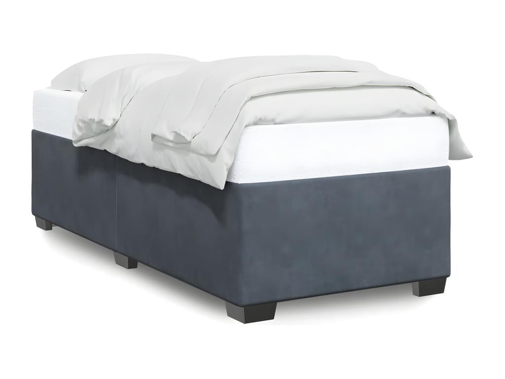 Cadre de lit Gris foncé 90x200 cm Velours ZUTA63408