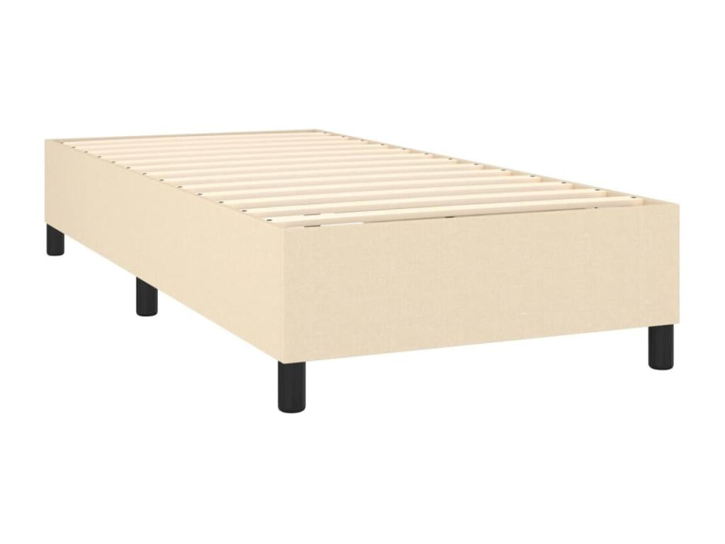 Lit à sommier tapissier avec matelas Crème 100x200 cm Tissu VLYF29763