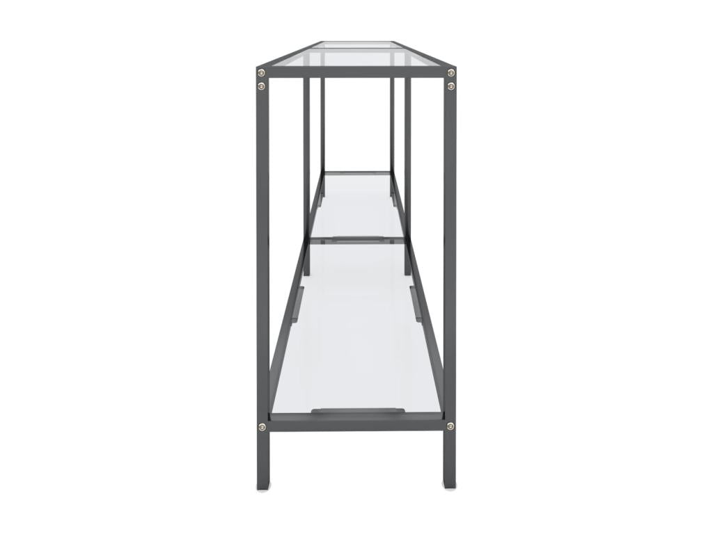 Table console Transparent 160x35x75,5 cm Verre trempé RZNL40956