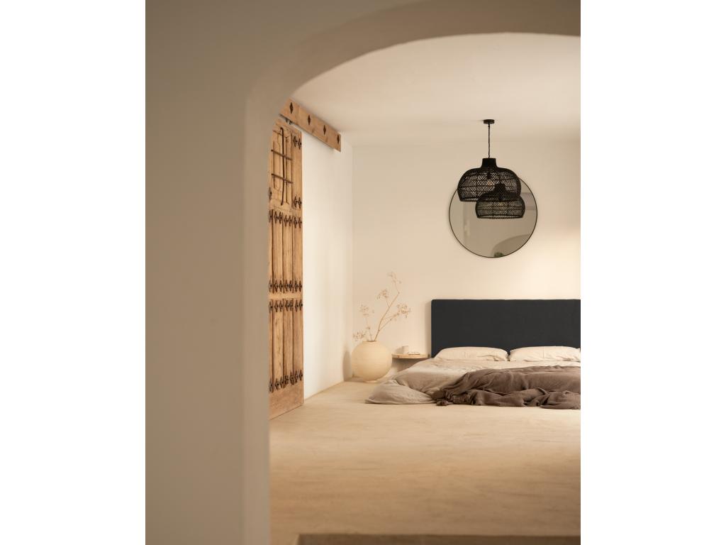 Tête de lit en coton gris anthracite 200x80cm - Cosymeub EEPX80314