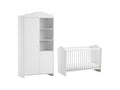 Lit bébé 60x120 et armoire 2 portes Cosymeub Blanc YBPZ79573