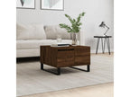 Table basse chêne marron 55x55x36.5 bois d'ingénierie JDKS83127