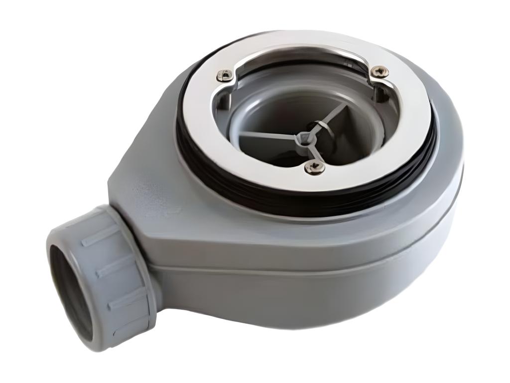 Receveur de douche 70x120 cm extra plat PURE en résine surface ardoisée gris Grille inox RNLA70588