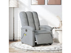 Fauteuil massant inclinable électrique gris clair tissu AJDX30300