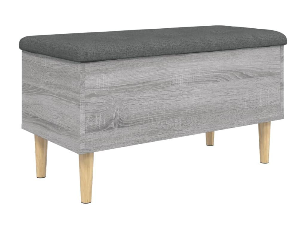Banc de rangement Cosymeub gris 82x42x46 cm bois d'ingénierie JFTB01885