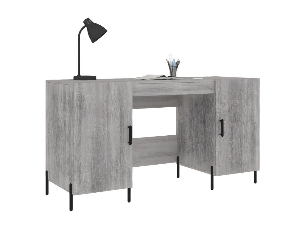 Bureau Cosymeub gris 140x50x75 cm bois d'ingénierie EQOV35191