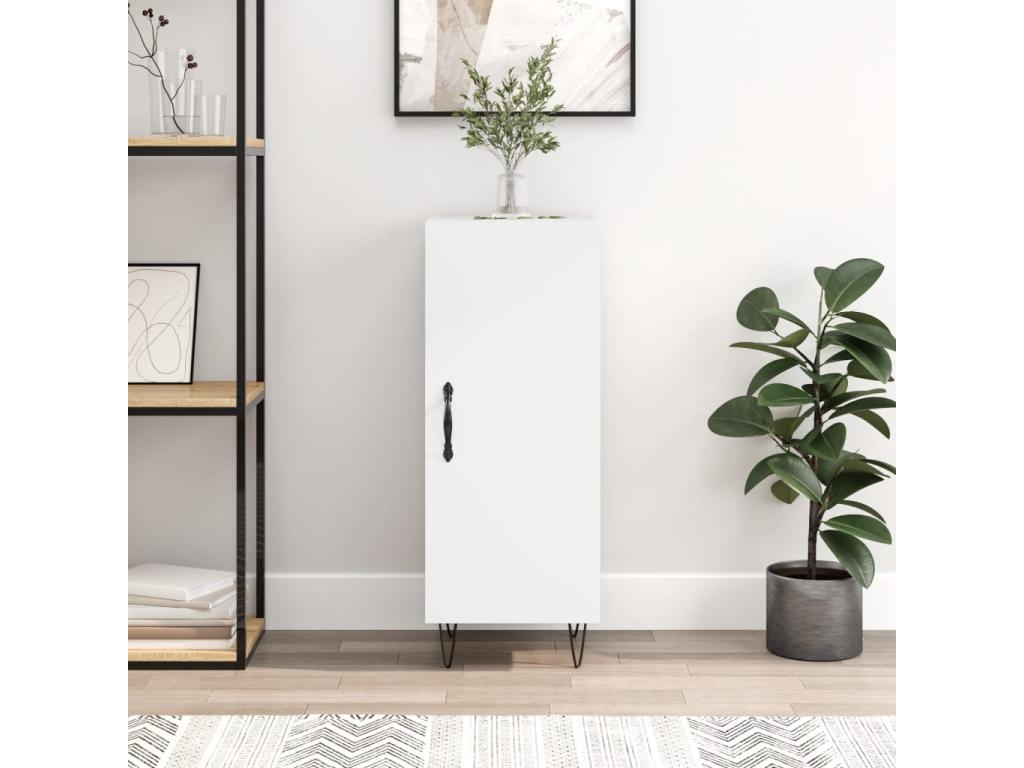 Buffet blanc 34,5x34x90 cm bois d'ingénierie BLCQ57358