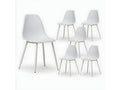 Chaise de cuisine en plastique blanc 43x80 cm-Cosymeub UZYB23602
