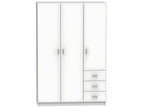 Armoire placard / meuble de rangement coloris blanc - Hauteur 180 x Longueur 120 x Profondeur 50 cm ZOBF74467
