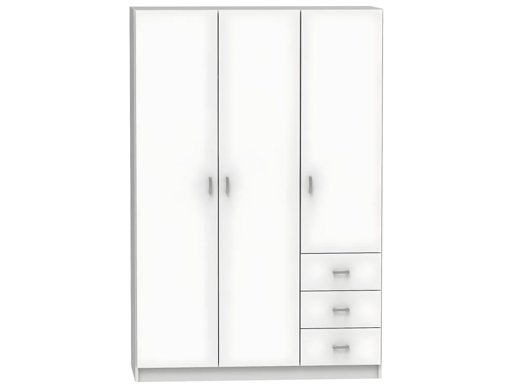 Armoire placard / meuble de rangement coloris blanc - Hauteur 180 x Longueur 120 x Profondeur 50 cm ZOBF74467