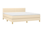 Lit à sommier tapissier avec matelas Crème 180x200 cm Tissu WSTR81193