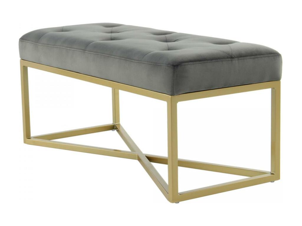 Tabouret semi artisanal ZAXE 90x40x40 gris et ou CXZO60169