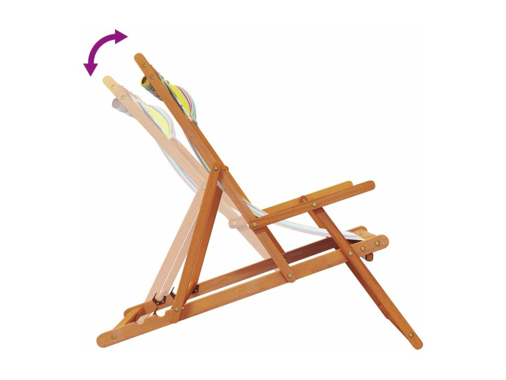 Chaises de plage pliables lot de 2 tissu multicolore WBEH41794