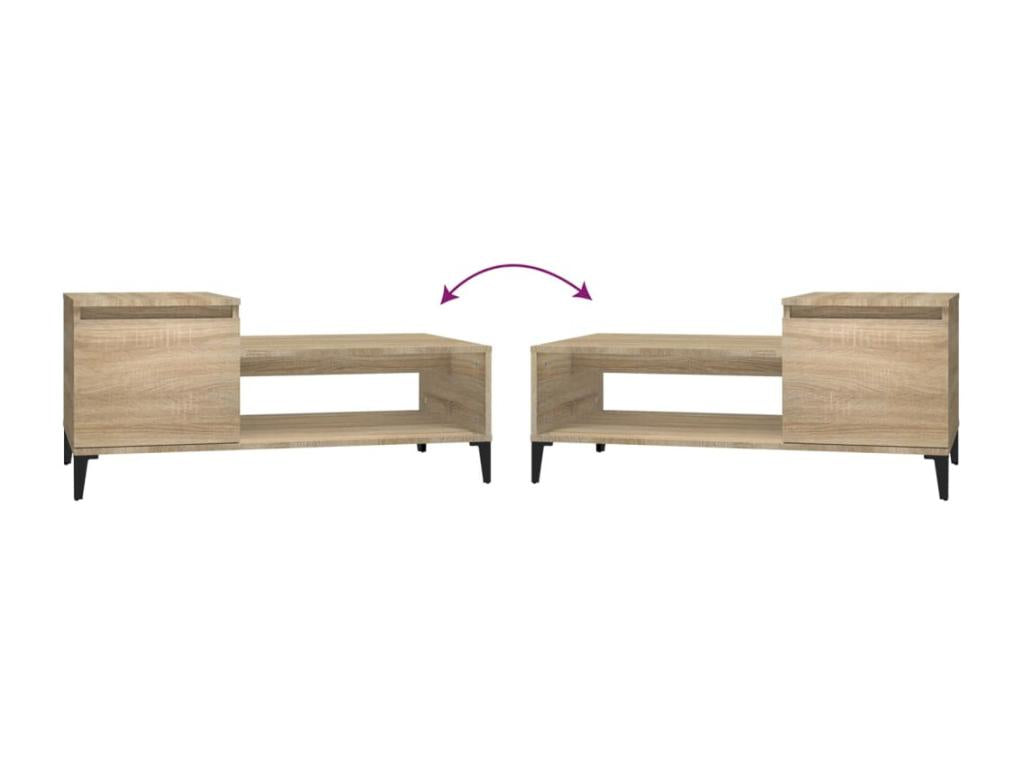 Table basse Chêne Cosymeub 100x50x45 cm Bois d'ingénierie BIZE98814