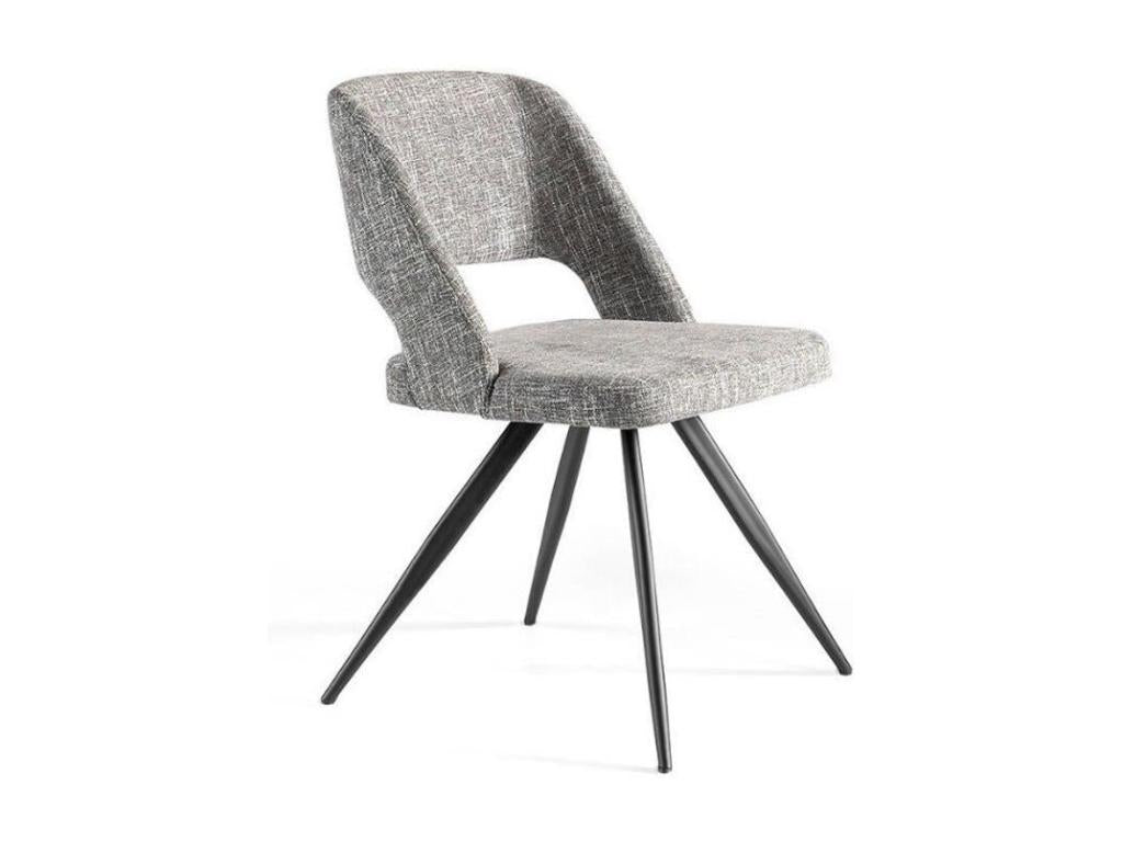 Chaise tissu et pieds acier noir Cosymeub - lot de 2-Couleur Cosymeub 16 KSCL89965