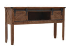 Table console Bois massif de sapin 131x35,5x75 cm Marron QRQD26802