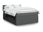 Sommier à Cosymeub de lit avec matelas Gris foncé 140x200cm Tissu JTXA79780
