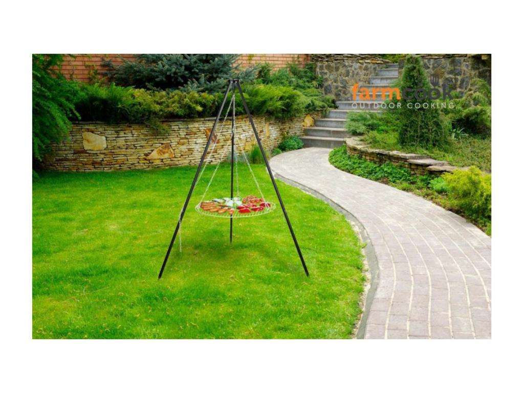 Grill de cuisson en acier inoxydable sur trépieds Nobel 70 cm YHWD25532