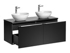 Meuble double vasque 120cm Éros Noir DBMM03056