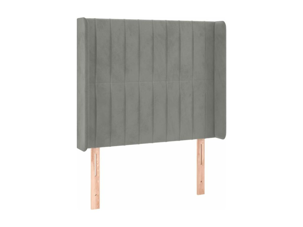 Tête de lit avec oreilles Gris clair 103x16x118/128 cm Velours COIH09123