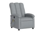 Fauteuil massant inclinable électrique gris clair tissu AJDX30300