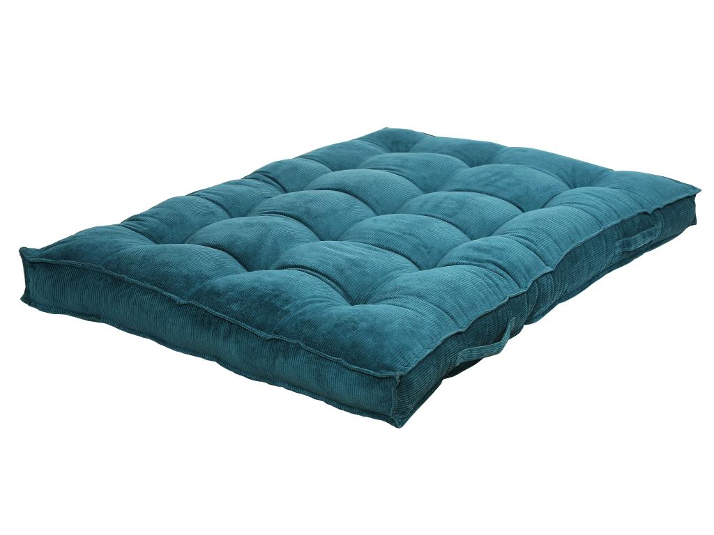 Coussin palette - 120x80x10 cm - Velours imprimé - Bleu - Cosymeub MMHC72075
