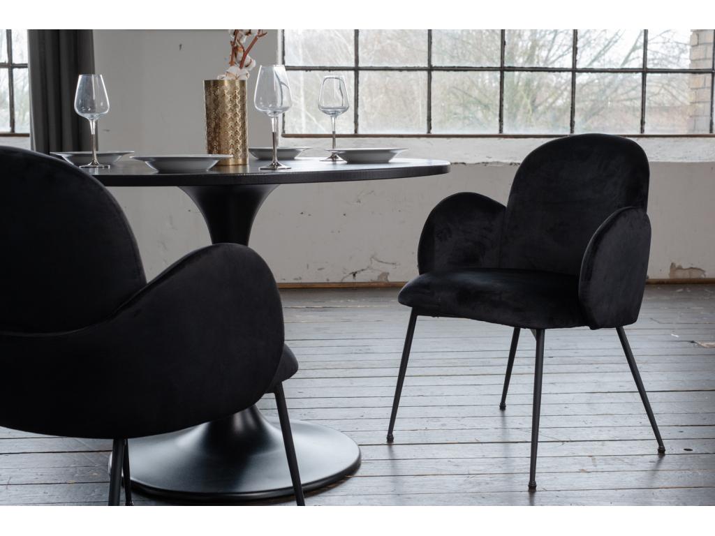 Chaise - Noir Velours - Cosymeub RWTI56525