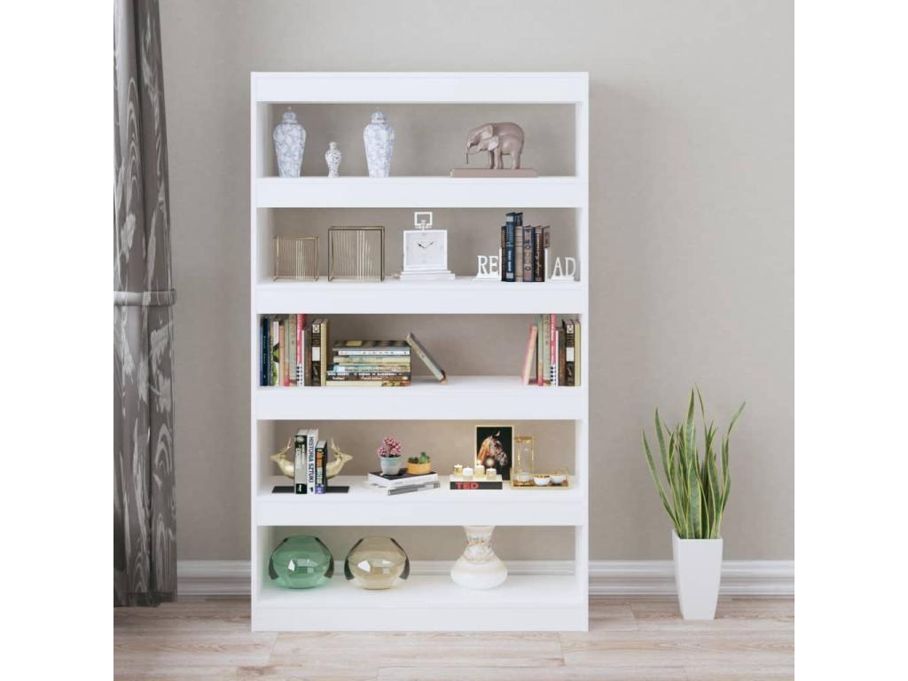 Bibliothèque/Séparateur de pièce Blanc 100x30x166 cm BPZU59558