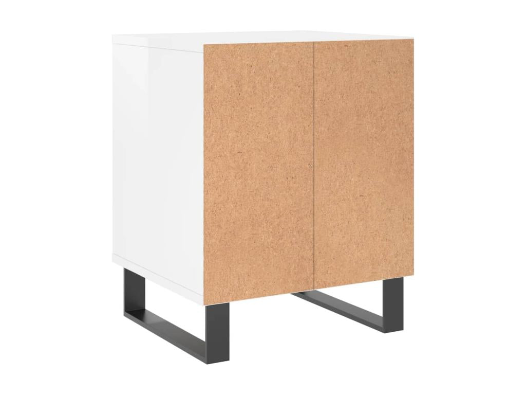 Cosymeub Premium - Tables de chevet 2 pcs blanc brillant 40x35x50 cm LETM43234