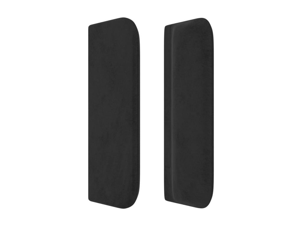 Tête de lit avec oreilles Noir 147x16x78/88 cm Velours LCIZ09800