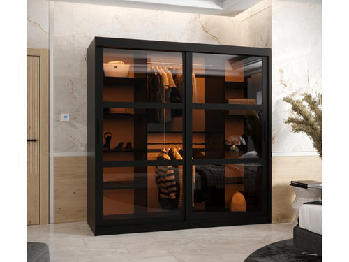 ARMOIRE DOME À PORTES COULISSANTES 200/180/62 2 Portes negro YYYE74527