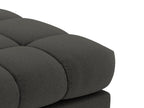 Cosymeub - Pouf Cosymeub en tissu structurel gris foncé - 60x60x41cm PMFT09510