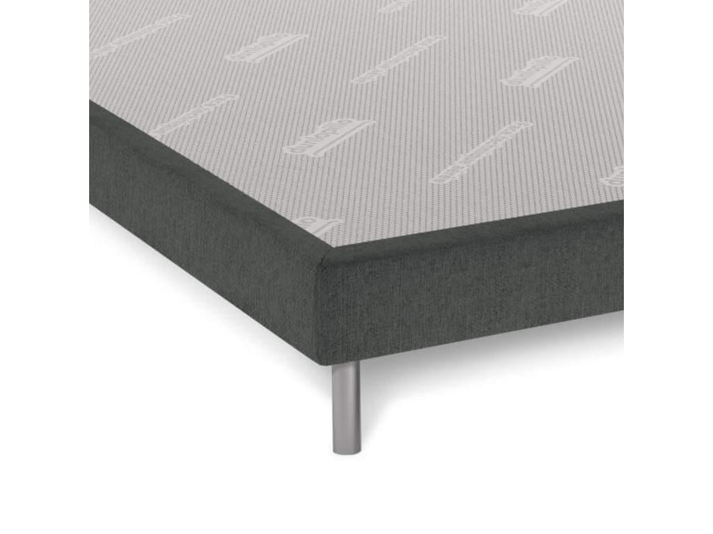Sommier Cosymeub Bellini anthracite 15 cm avec pieds 120x190 XRHE92395