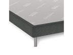 Sommier Cosymeub Bellini anthracite 15 cm avec pieds 120x190 XRHE92395
