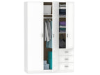 Armoire placard / meuble de rangement coloris blanc - Hauteur 180 x Longueur 120 x Profondeur 50 cm ZOBF74467