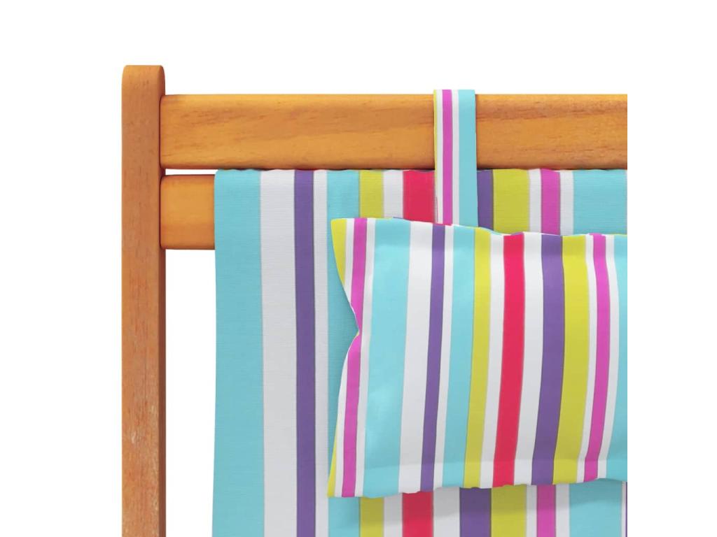 Chaises de plage pliables lot de 2 tissu multicolore WBEH41794