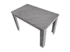 Table à manger 4 personnes - panneaux de particules - effet béton gris - charge max 130kg - 117x68x75cm SBYM62144