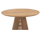 Table à manger de jardin en teck D.120 cm - Naturel clair - Cosymeub NNHG60288