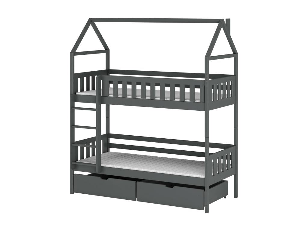 Lit cabane Cosymeub HB004 90x190 cm Graphite TNAZ21595
