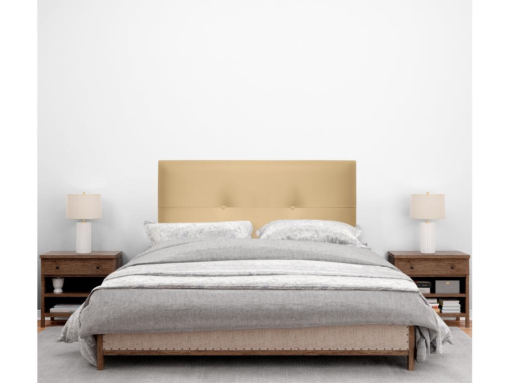 Cosymeub Tête de lit similicuir avec Boutons 95x105cm avec pieds Lits 90 - Vanille DRCC85938