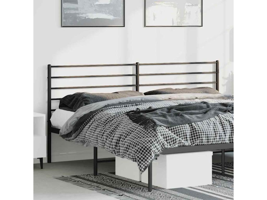 Tête de lit métal noir 193 cm KXRF84151