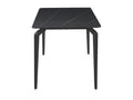 Table en céramique noire avec pieds en métal noir 140x81 GXFR23535