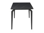 Table en céramique noire avec pieds en métal noir 140x81 GXFR23535